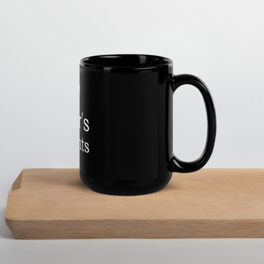 A Writer's Thoughts Black Glossy Mug - Image 6